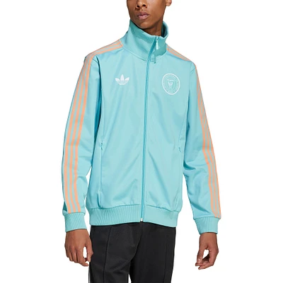 Veste adidas Originals Aqua Inter Miami CF 2024 Anthem entièrement zippée pour homme