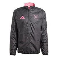 Men's adidas Pink/Black Inter Miami CF 2025 Anthem Reversible Full-Zip Jacket