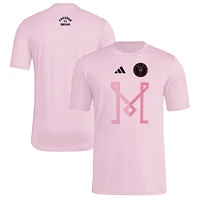 T-shirt adidas rose Inter Miami CF 2025 pour homme avec maillot Hook AEROREADY