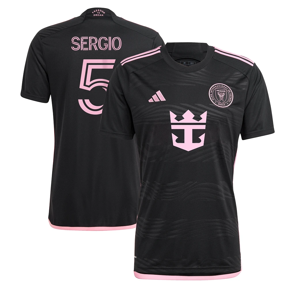 Maillot de joueur adidas Sergio Busquets noir Inter Miami CF 2024 La Noche Replica pour homme