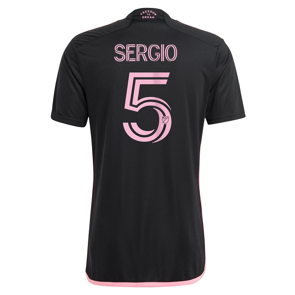 Men's adidas Sergio Busquets Black Inter Miami CF 2024 La Noche Replica Player Jersey