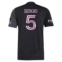 Maillot de joueur authentique adidas Sergio Busquets Inter Miami CF 2025 The Fortitude Kit pour homme noir