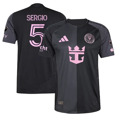 Men's adidas Sergio Busquets Black Inter Miami CF 2025 The Fortitude Kit Authentic Player Jersey