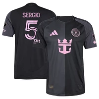 Maillot de joueur authentique adidas Sergio Busquets Inter Miami CF 2025 The Fortitude Kit pour homme noir