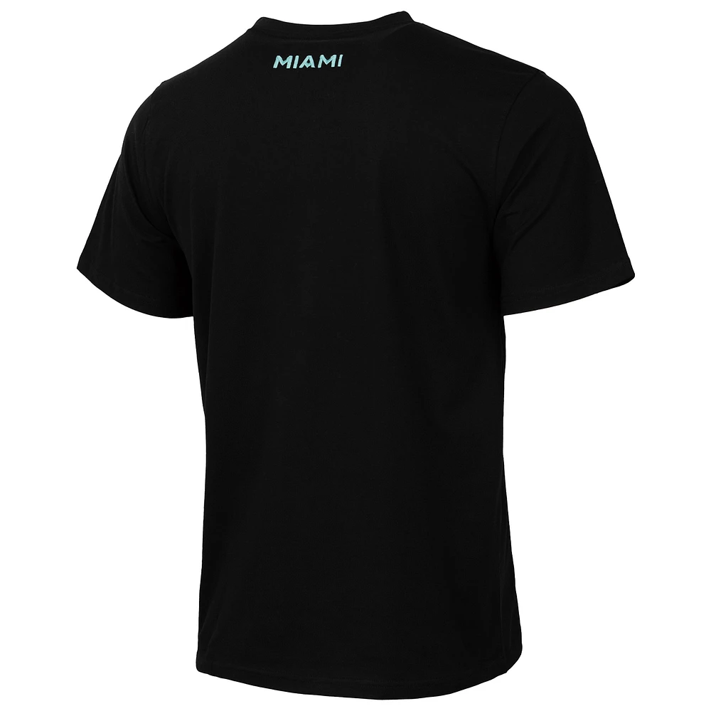 Men's Black Inter Miami CF  Heron Heavy Relaxed T-Shirt