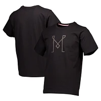 Men's Black Inter Miami CF Multi-Layer Primary Logo Heavyweight Relaxed T-Shirt