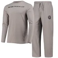 Concepts Sport Aqua/Heather Gray Miami Dolphins Big & Tall T-Shirt & Pajama Pants Sleep Set