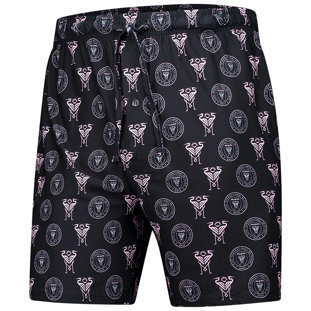 Ensemble de 2 shorts Concepts Sport pour hommes, noir/rose, Inter Miami CF Record