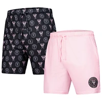 Men's Concepts Sport Black/Pink Inter Miami CF Record 2-Pack Short Set