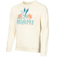 Men's Cream Inter Miami CF  Heron Lightweight Pullover Sweatshirt