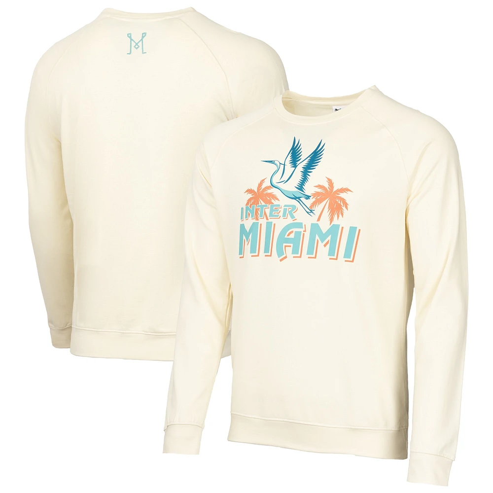 Men's Cream Inter Miami CF  Heron Lightweight Pullover Sweatshirt