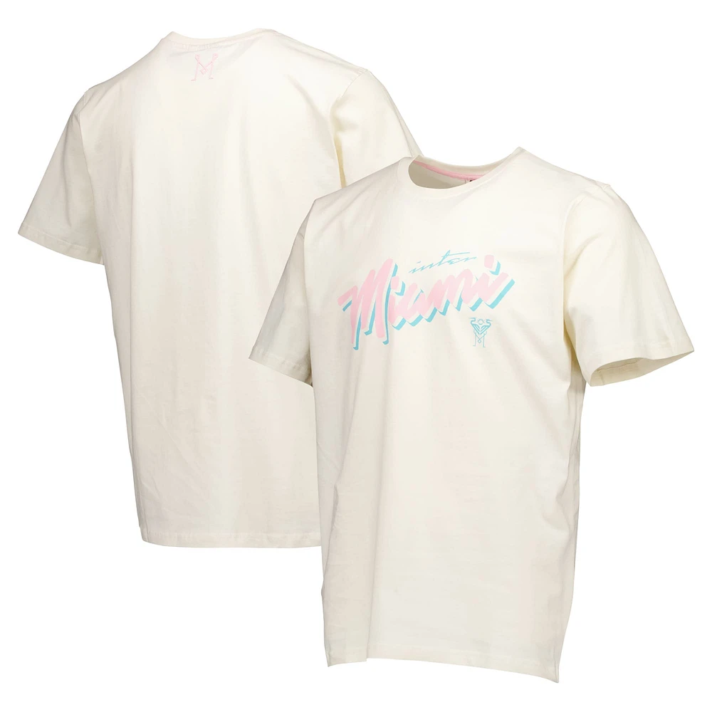 Men's Cream Inter Miami CF Script Quintessential Heavyweight Relaxed T-Shirt