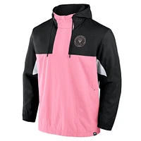 Veste à capuche tissée quart de zip Inter Miami CF Free Kick noire Fanatics pour homme
