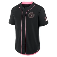 Maillot de baseball Fanatics noir Inter Miami CF Injury Time pour homme
