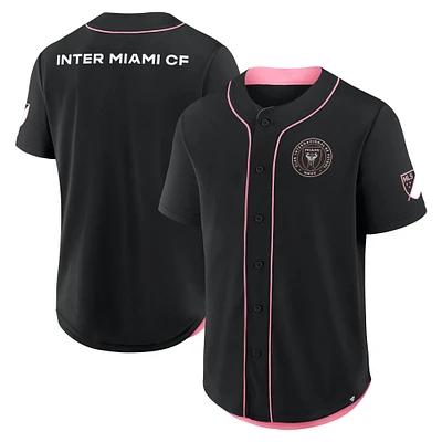 Maillot de baseball Fanatics noir Inter Miami CF Injury Time pour homme