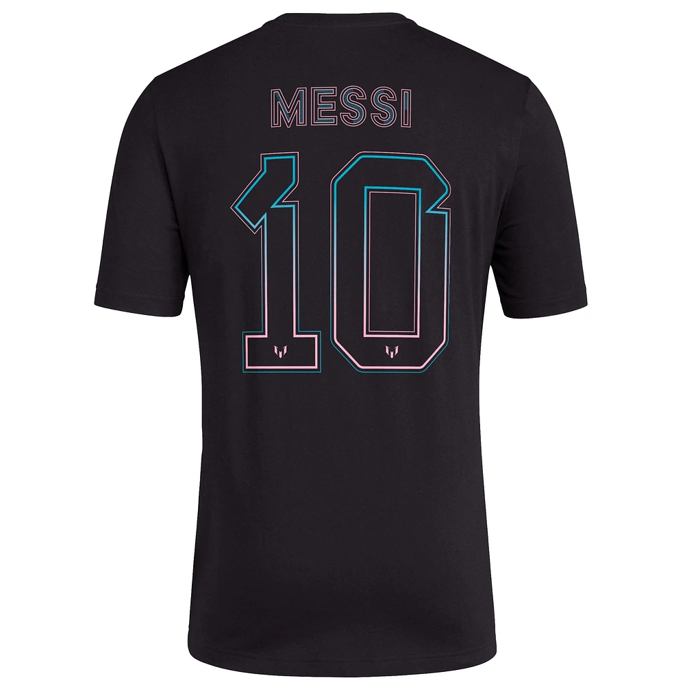 Men's Messi x adidas Black Name & Number T-Shirt