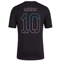 T-shirt noir avec nom et numéro Messi x adidas pour homme