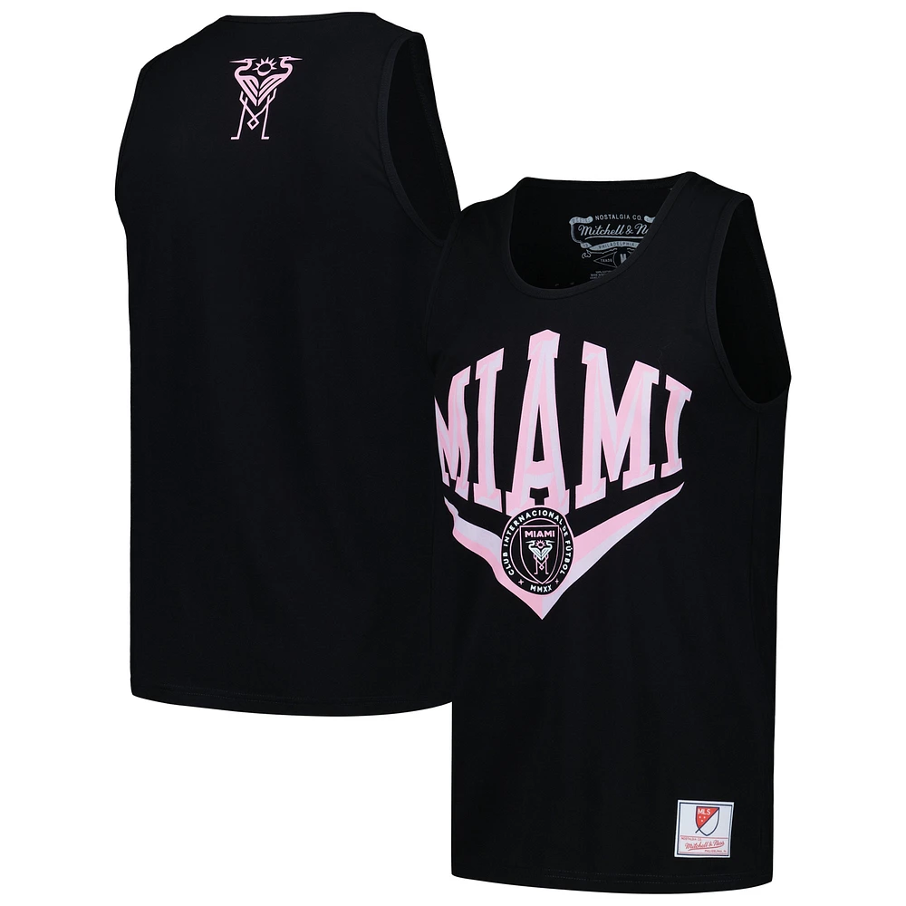 Men's Mitchell & Ness Black Inter Miami CF Winger Tank Top