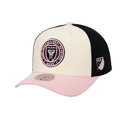 Men's Mitchell & Ness Cream Inter Miami CF Brushed Off Pro Crown Snapback Hat