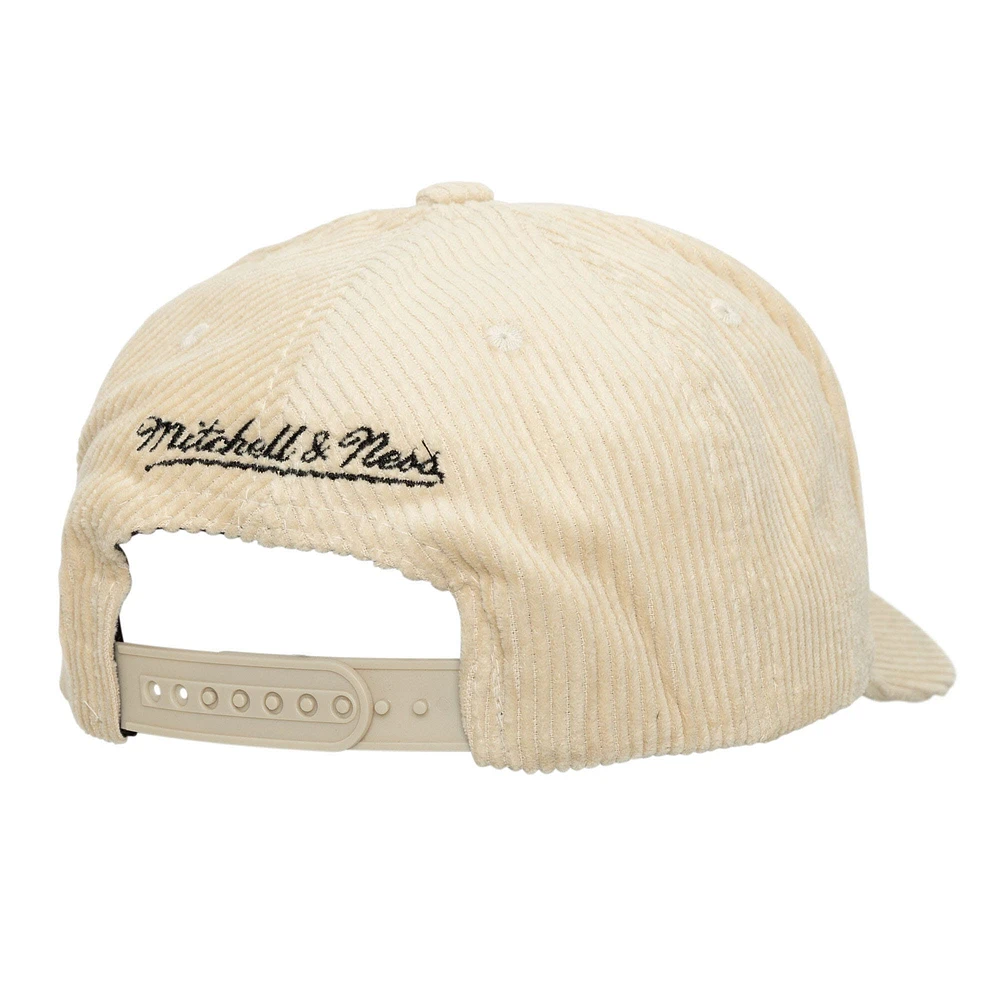 Men's Mitchell & Ness Cream Inter Miami CF Corduroy Off Pro Crown Adjustable Hat