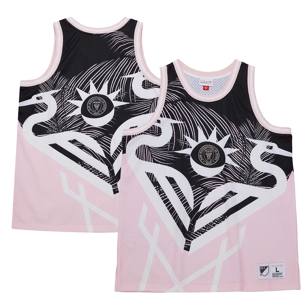 Men's Mitchell & Ness Pink Inter Miami CF Heron Mesh Tank Top