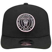 Men's New Era  Black Inter Miami CF 9SEVENTY Stretch-Snap Hat