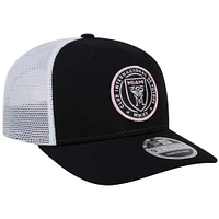 Casquette ajustable extensible à boutons-pression Inter Miami CF 9SEVENTY COOLERA noire New Era pour homme