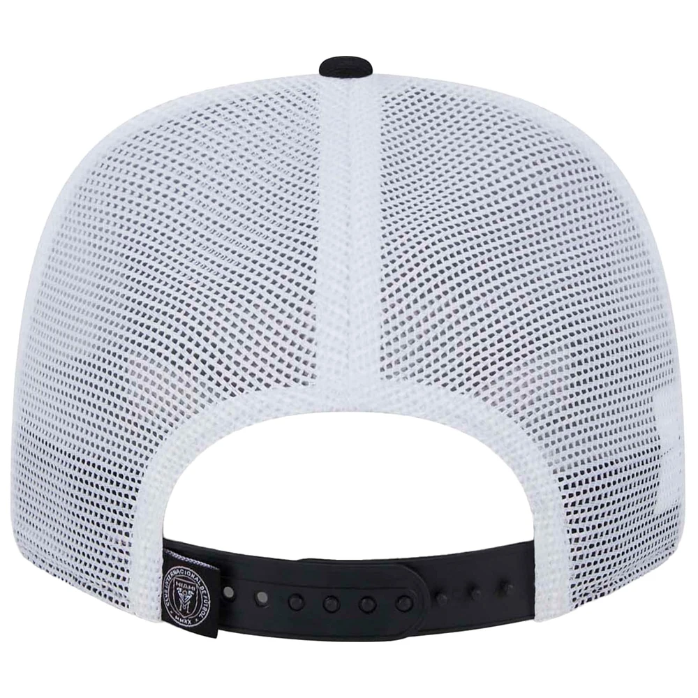 Casquette ajustable extensible à boutons-pression Inter Miami CF 9SEVENTY COOLERA noire New Era pour homme