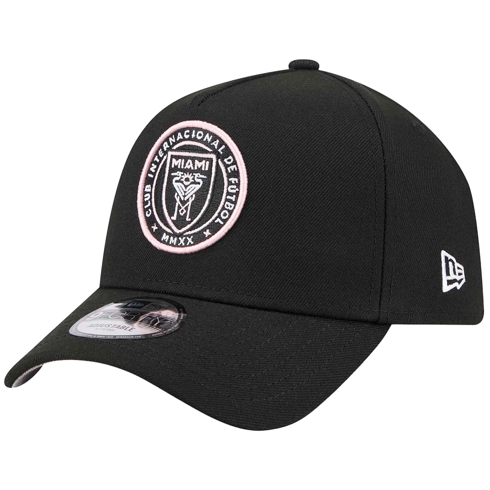 Casquette ajustable A-Frame 9FORTY Inter Miami CF noire New Era pour homme