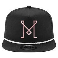 Men's New Era Black Inter Miami CF The Golfer Kickoff Collection Adjustable Hat