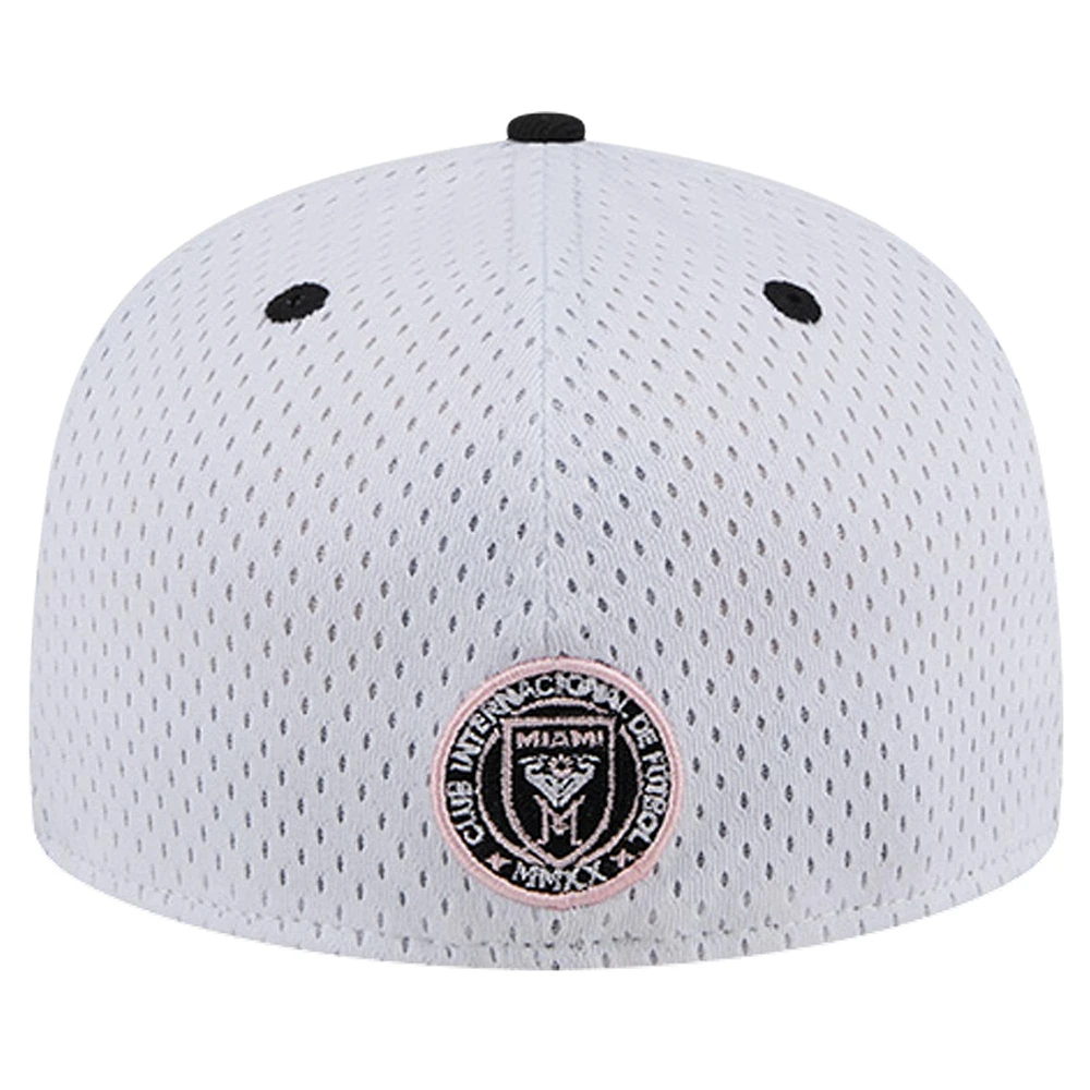 Casquette ajustée 59FIFTY gris New Era pour homme Inter Miami CF Throwback Mesh