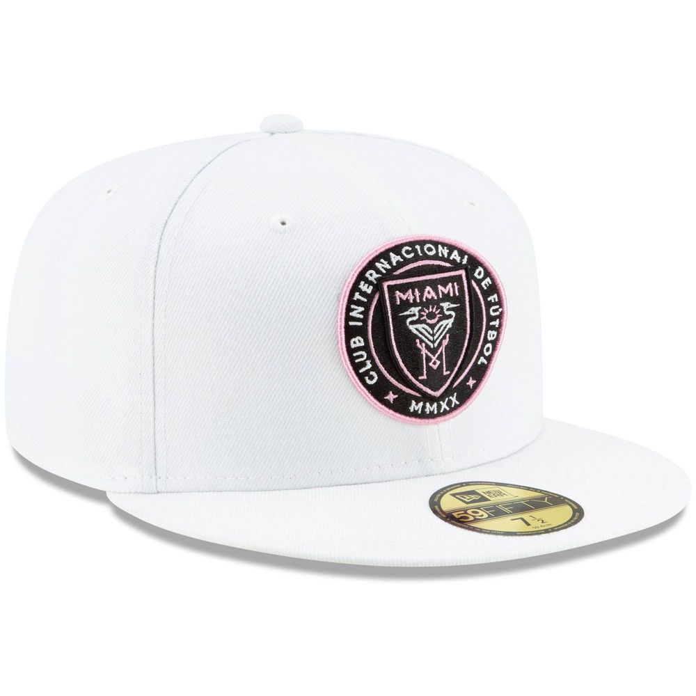 Men's Inter Miami CF New Era Pink Primary Logo 59FIFTY Fitted Hat