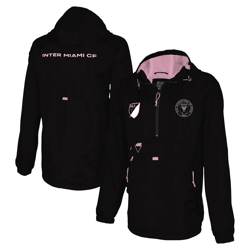 Veste à capuche noire quart de zip Stadium Essentials Inter Miami CF Compete pour hommes