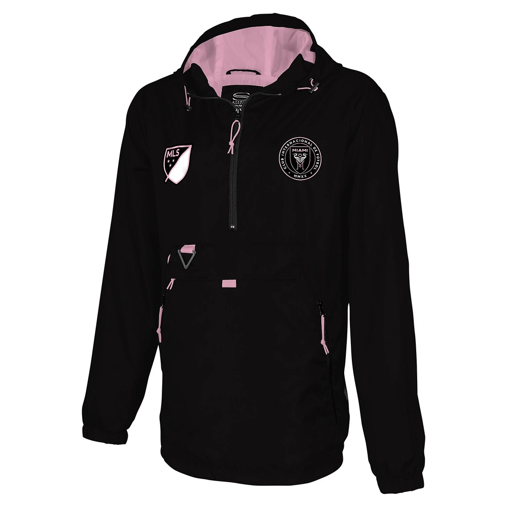 Veste à capuche noire quart de zip Stadium Essentials Inter Miami CF Compete pour hommes