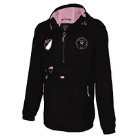 Veste à capuche noire quart de zip Stadium Essentials Inter Miami CF Compete pour hommes