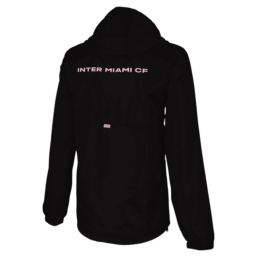 Veste à capuche noire quart de zip Stadium Essentials Inter Miami CF Compete pour hommes