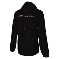 Veste à capuche noire quart de zip Stadium Essentials Inter Miami CF Compete pour hommes
