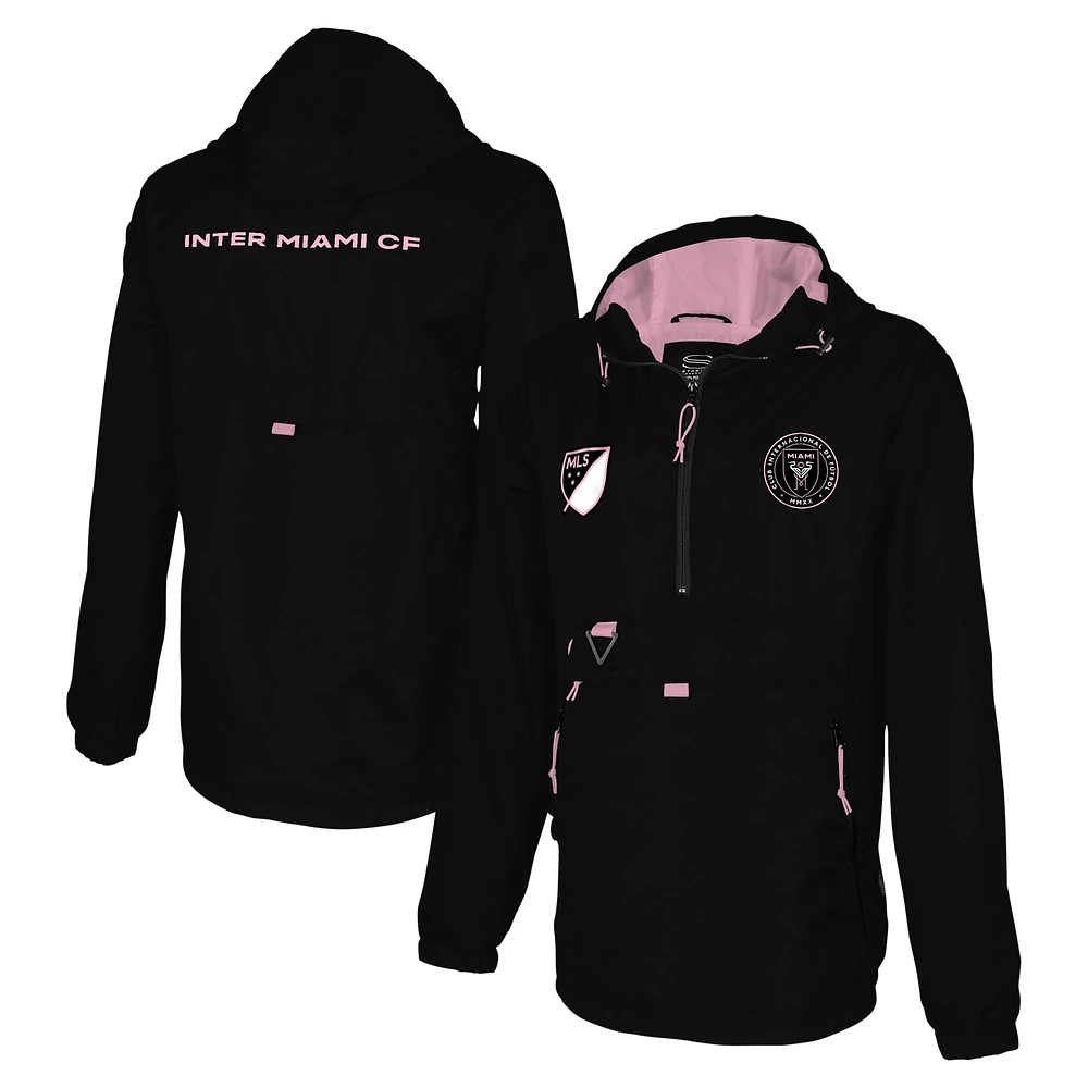 Veste à capuche noire quart de zip Stadium Essentials Inter Miami CF Compete pour hommes