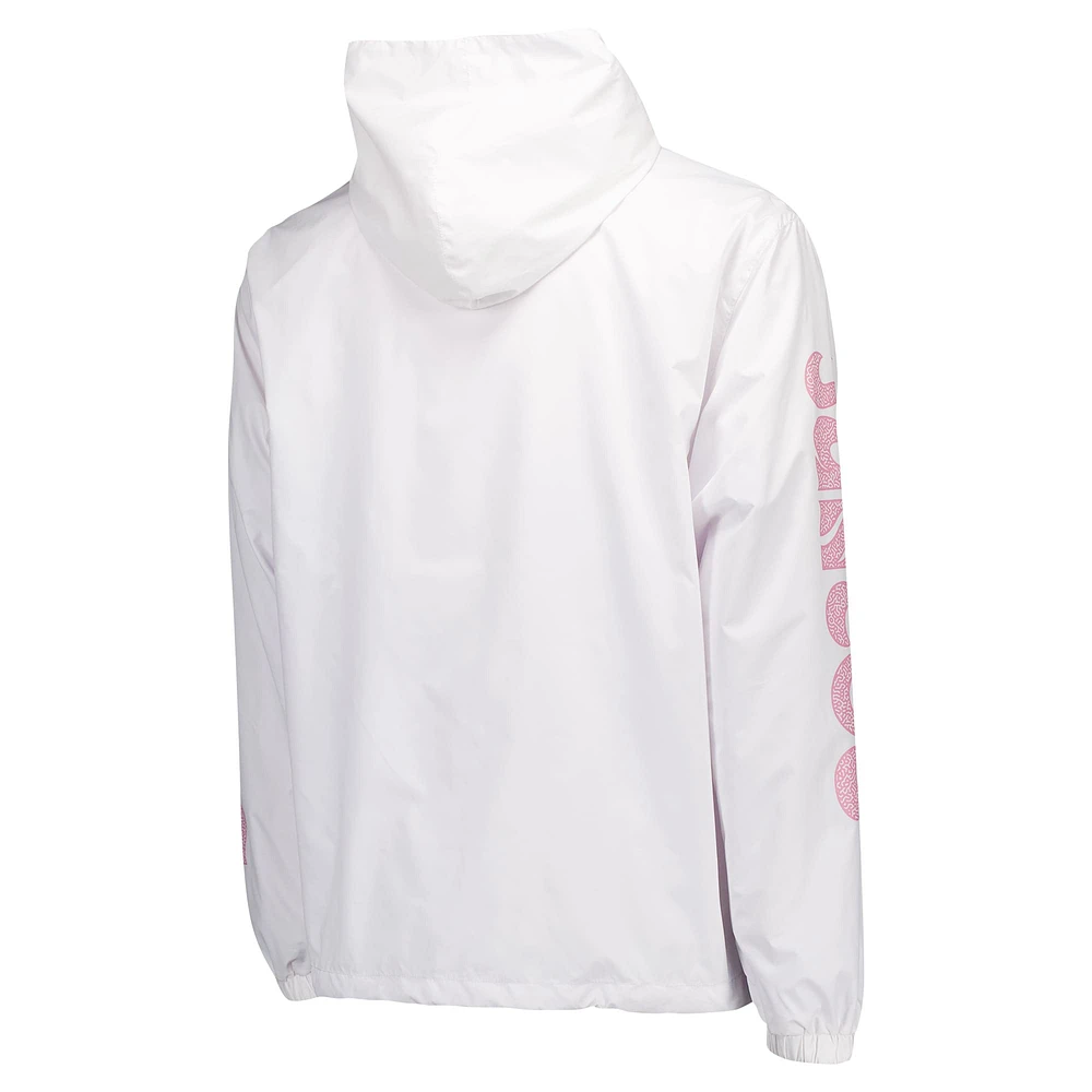 Men's White Inter Miami CF Graffiti Hoodie Full-Zip Windbreaker