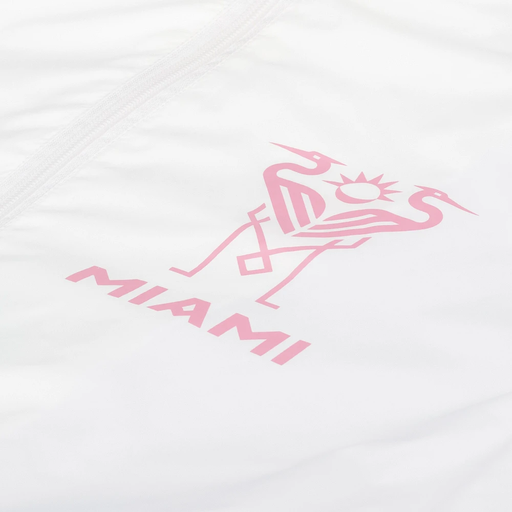 Men's White Inter Miami CF Graffiti Hoodie Full-Zip Windbreaker