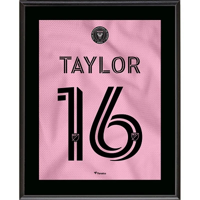 Robert Taylor Inter Miami CF 10.5" x 13" Heart Beat Jersey Style Number 16 Sublimated Plaque