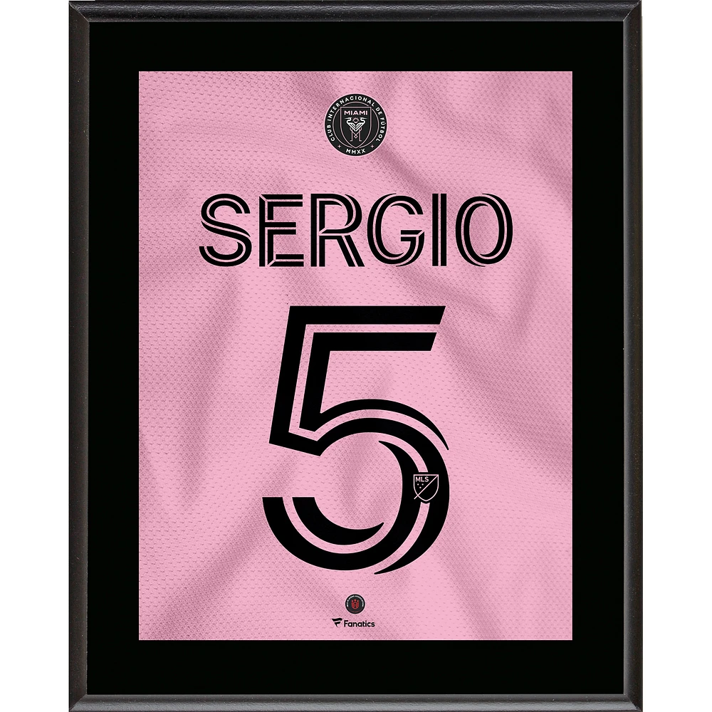 Sergio Busquets Inter Miami CF 10.5" x 13" #5 Heart Beat Jersey Sublimated Plaque