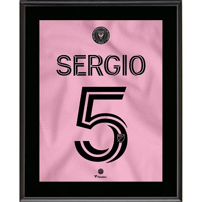 Sergio Busquets Inter Miami CF 10.5" x 13" #5 Heart Beat Jersey Sublimated Plaque