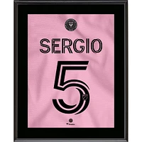 Sergio Busquets Inter Miami CF 10.5" x 13" #5 Heart Beat Jersey Sublimated Plaque