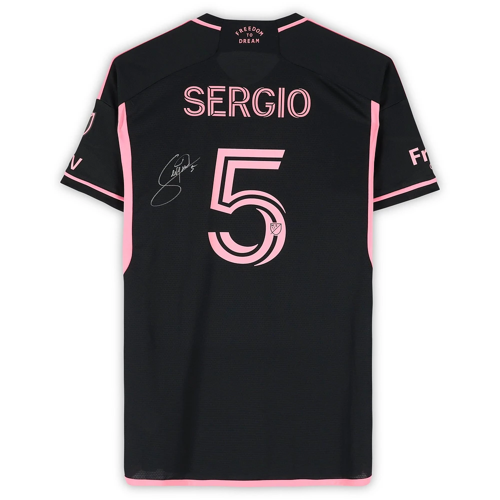 Sergio Busquets Inter Miami CF Autographed Match-Used #5 Black adidas Jersey vs. Columbus Crew on October 2, 2024 - Size L