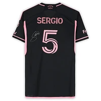 Sergio Busquets Inter Miami CF Autographed Match-Used #5 Black adidas Jersey vs. Columbus Crew on October 2, 2024 - Size L