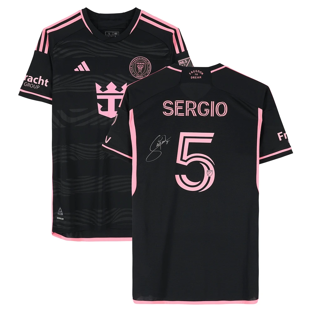 Sergio Busquets Inter Miami CF Autographed Match-Used #5 Black adidas Jersey vs. Columbus Crew on October 2, 2024 - Size L