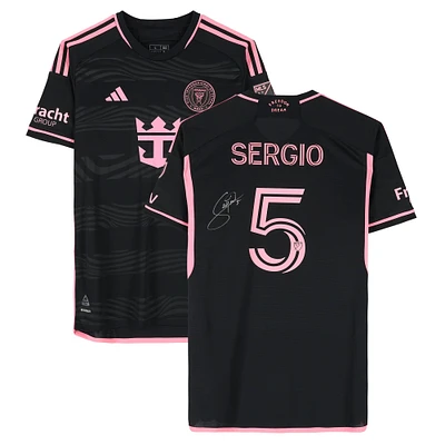 Sergio Busquets Inter Miami CF Autographed Match-Used #5 Black adidas Jersey vs. Columbus Crew on October 2, 2024 - Size L