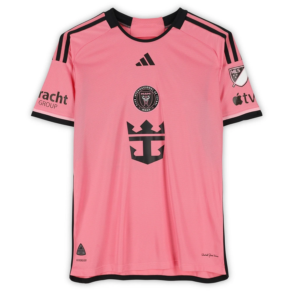 Sergio Busquets Inter Miami CF Autographed Match-Used #5 Pink adidas Jersey vs. New England Revolution on October 19, 2024 - Size L