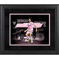 Sergio Busquets Inter Miami CF Facsimile Signature Framed 11" x 14" Collage